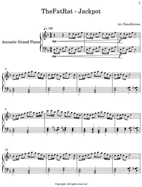 thefatrat jackpot sheet music|Jackpot .
